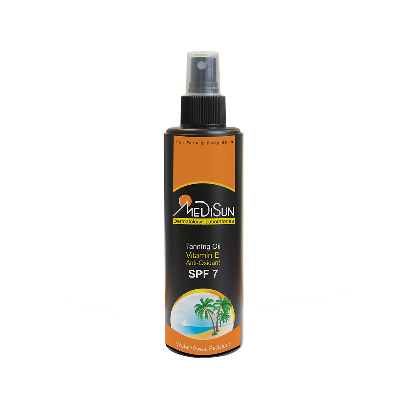 اسپری روغن آفتاب سولاریوم مدیسان SPF7