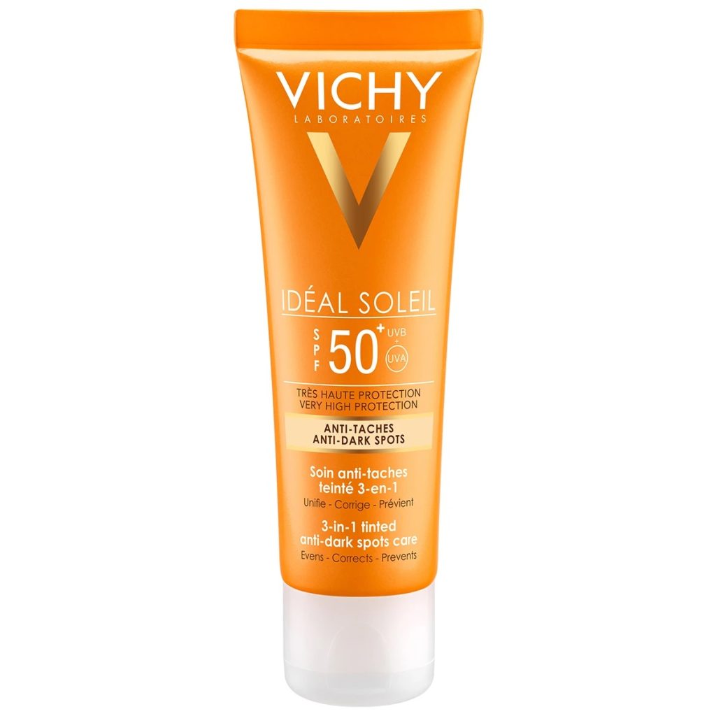 کرم ضد آفتاب +SPF 50 و ضد لک رنگی ایده آل سولای ویشی 50 میلی لیتر